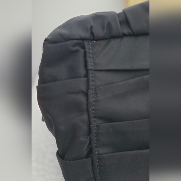 PRADA BLACK NYLON GAUFRE GATHERED TESSUTO ZIPPED SHOULDER BAG 2 Ways - Picture 15 of 16